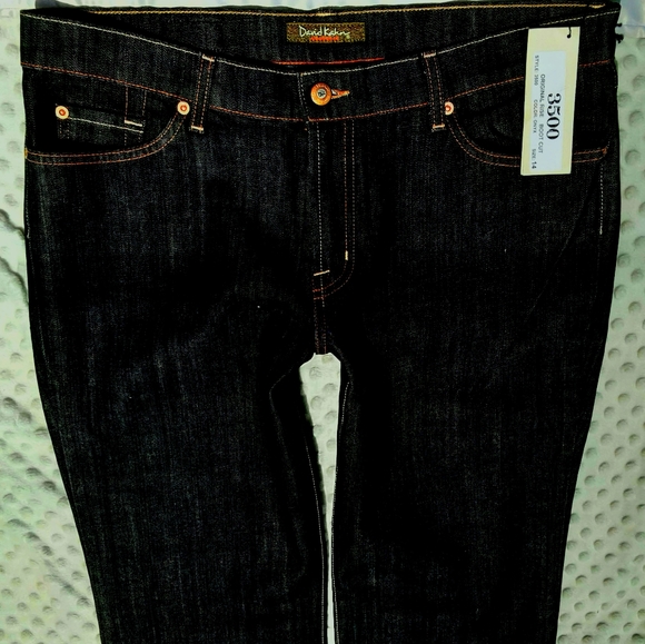 David Kahn Jeans Size 14/32 3500 Dark Boot Cut - Picture 4 of 9